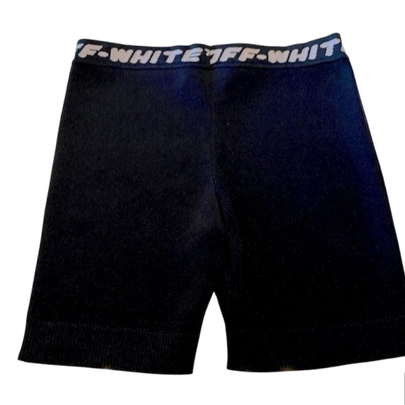 Off-White Black and White Women's Shorts - Picture 8 of 9
